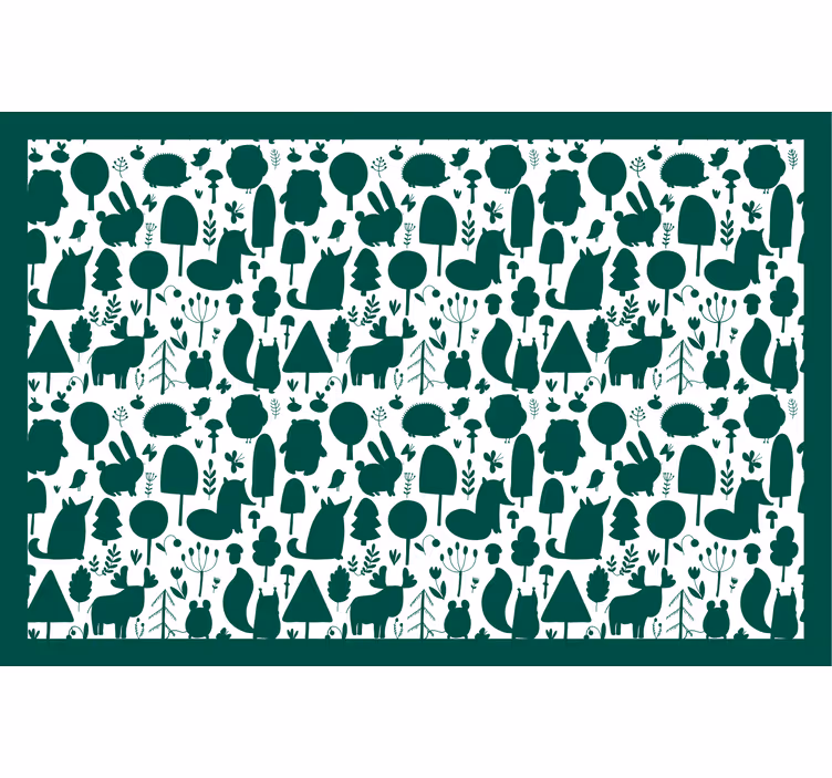 Kids roller blind forest animal silhouettes - TenStickers
