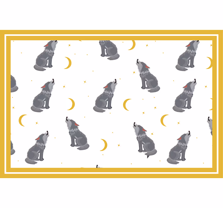 Kids roller blind wolves howling at the moon - TenStickers