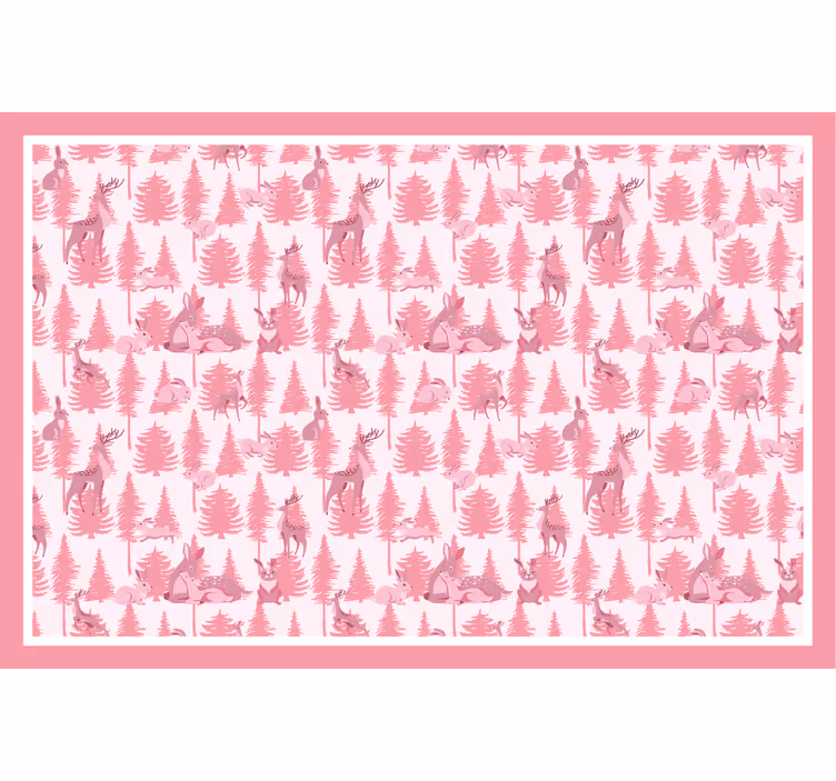 Kids roller blind beautiful pink reindeer - TenStickers