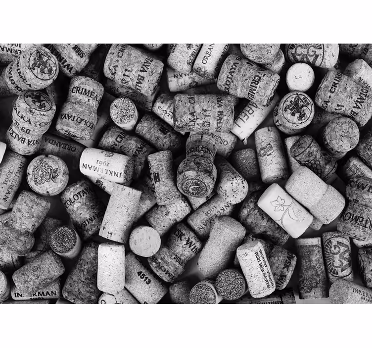 Kitchen roller blind wine corks shut - TenStickers