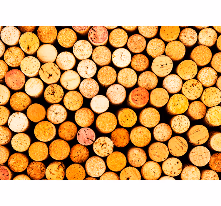 Kitchen roller blind wine corks design - TenStickers