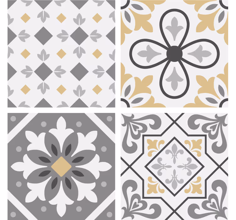 Kitchen roller blind amiaz cement tiles design - TenStickers