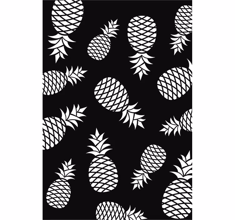 Kitchen roller blind pineapple print pattern - TenStickers
