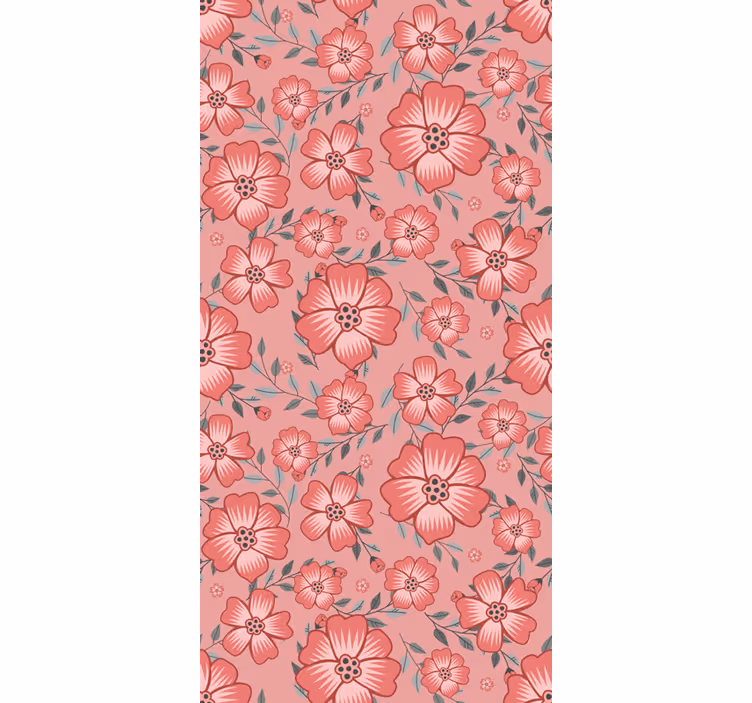 Kitchen roller blind pink daisy flower - TenStickers