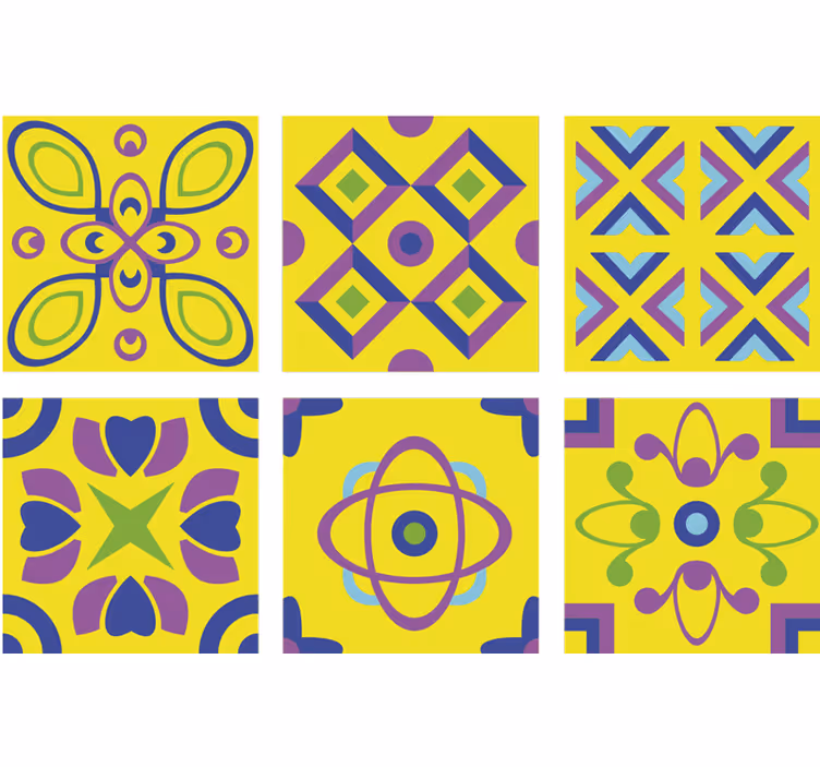 Psychedelic symmetries kitchen roller blind - TenStickers