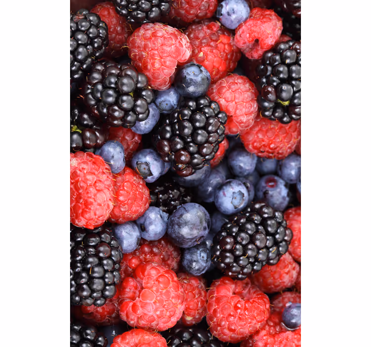 Blue berries kitchen roller blind - TenStickers