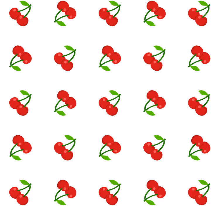 Kitchen roller blind cherry confetti design - TenStickers