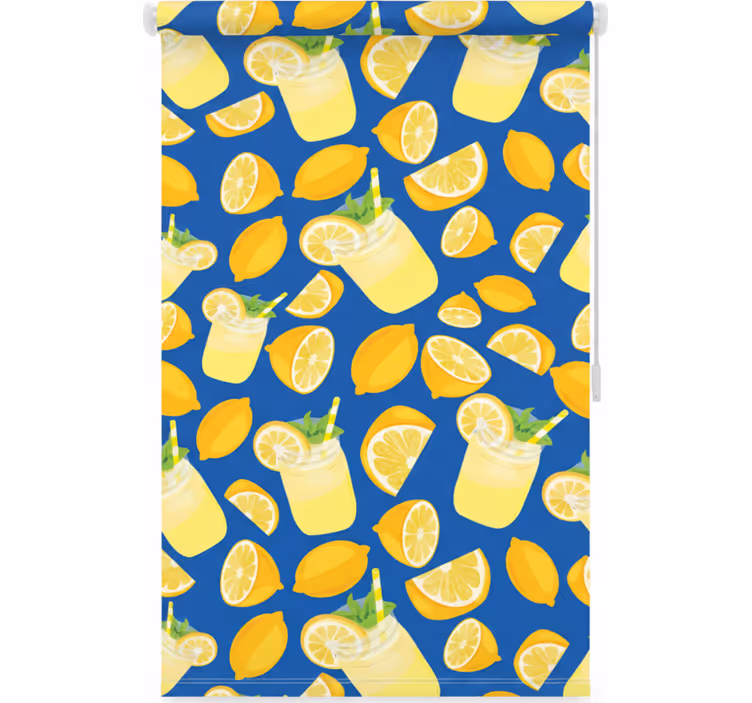 Kitchen roller blind lemon juice fridge - TenStickers