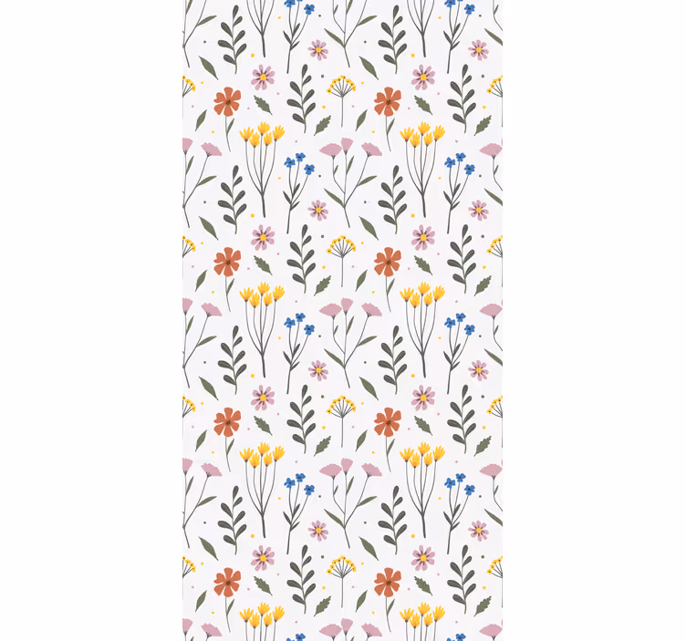 Kitchen roller blind with multicolored flower design - TenStickers