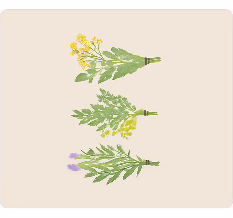 Kitchen roller blind with elegant simple flowers - TenStickers