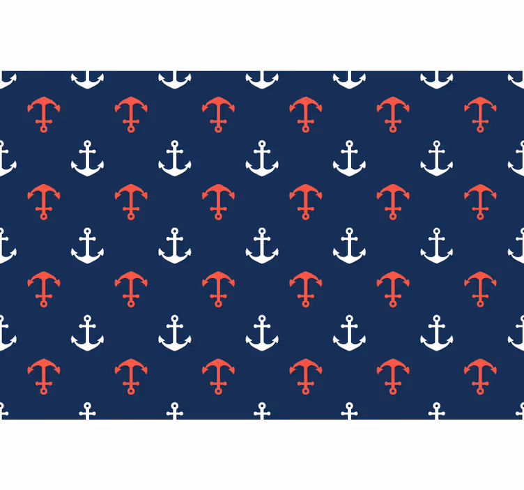 Blue roller blind little anchors - TenStickers