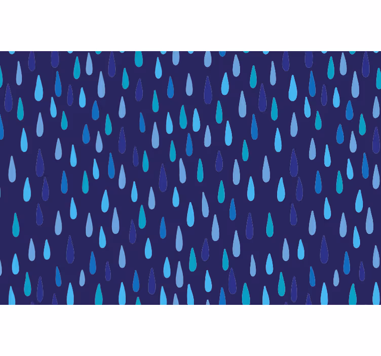 Blue roller blind with irregular raindrop pattern - TenStickers