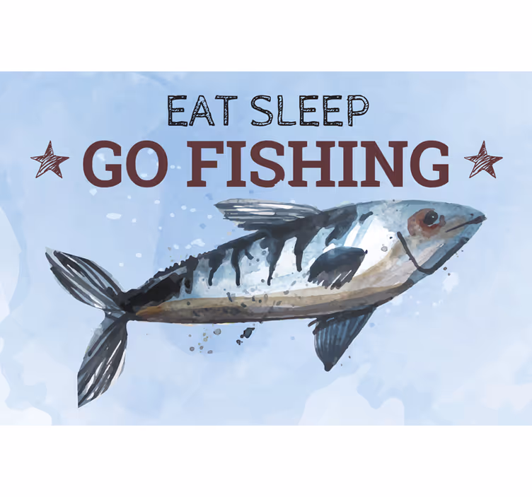 Blue roller blind abstract seafood design - TenStickers