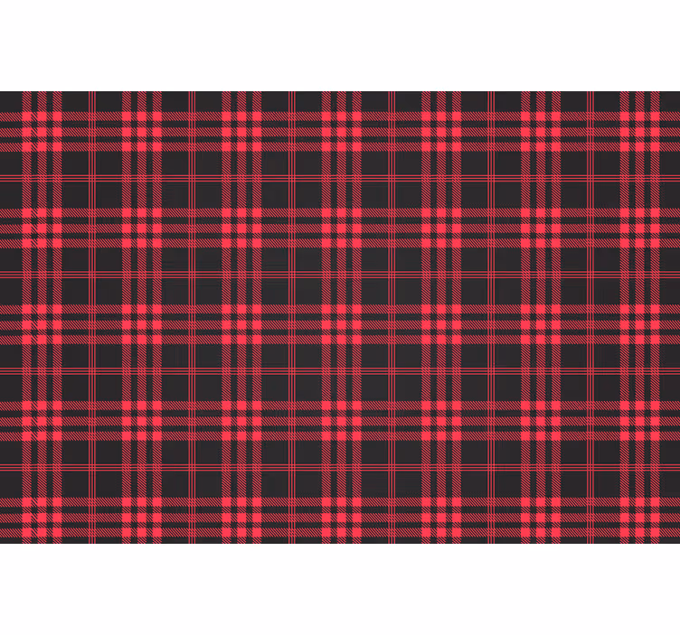Red roller blind christmas tartan design - TenStickers