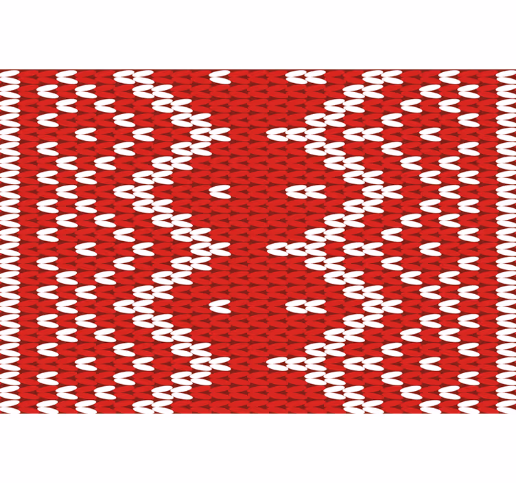 Red roller blind with christmas traditional pattern - TenStickers