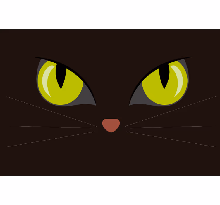 Black roller blind with spooky halloween cat design - TenStickers