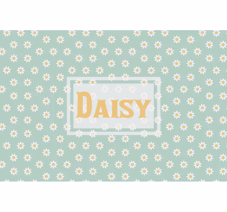 Green roller blind with kids daisy design - TenStickers