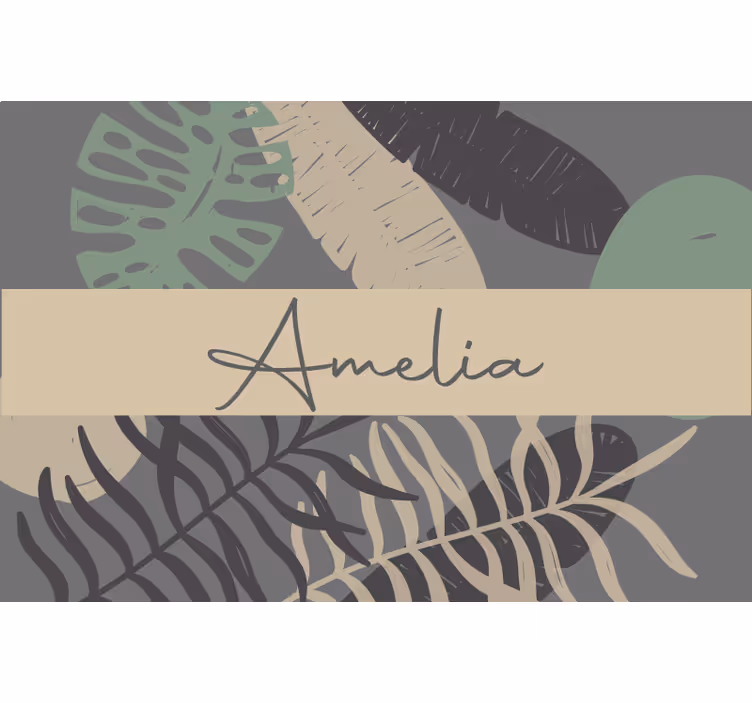 Beige roller blind bohemian style jungle - TenStickers