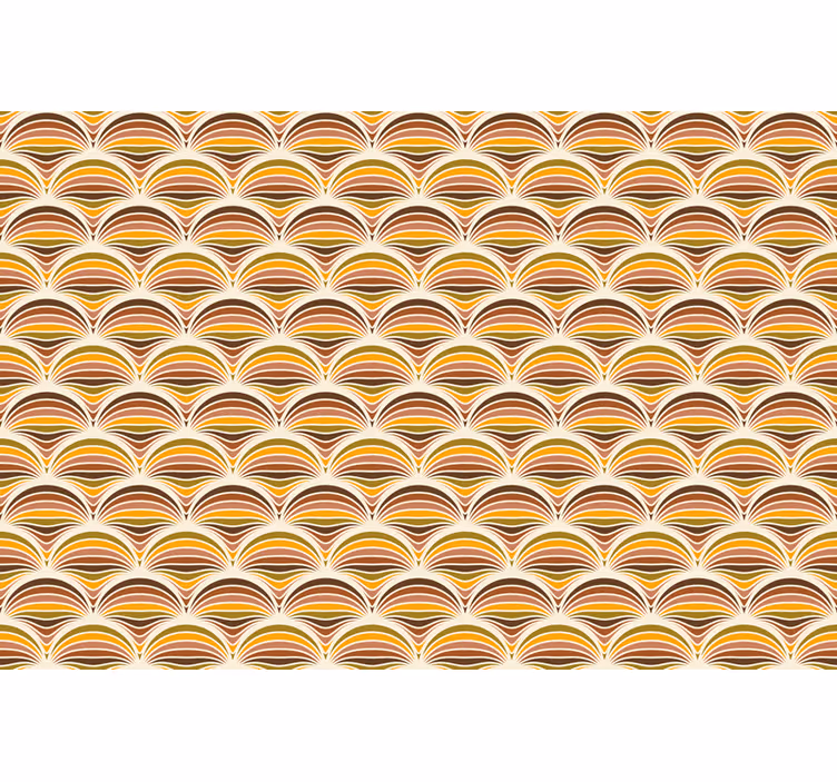 Beige roller blind with 70s pattern tablecloth - TenStickers