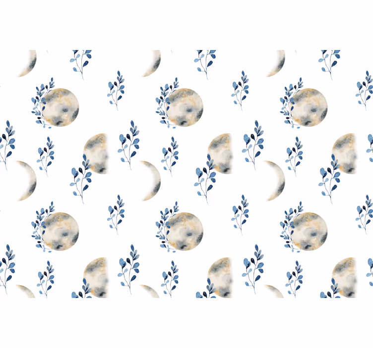 Black roller blind with moon phases design - TenStickers