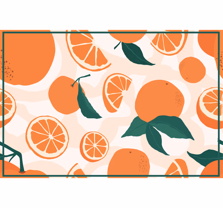 Orange roller blind tangerine slices - TenStickers