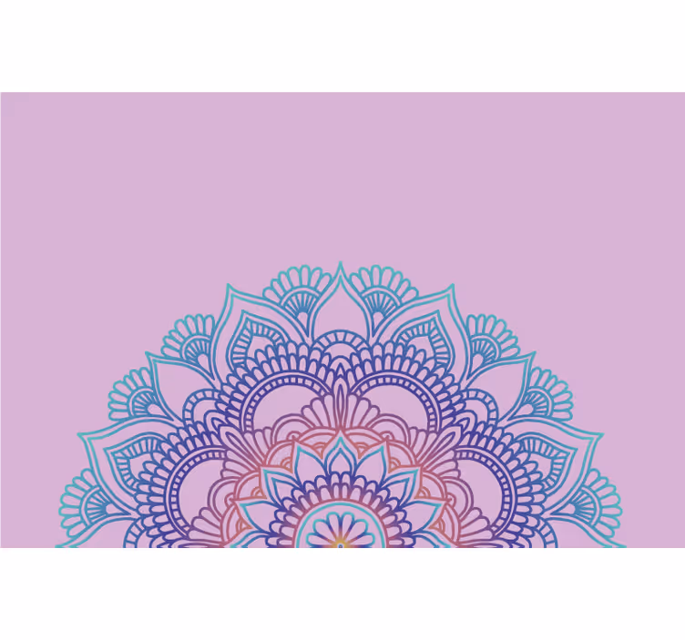 Purple roller blind half mandala design - TenStickers