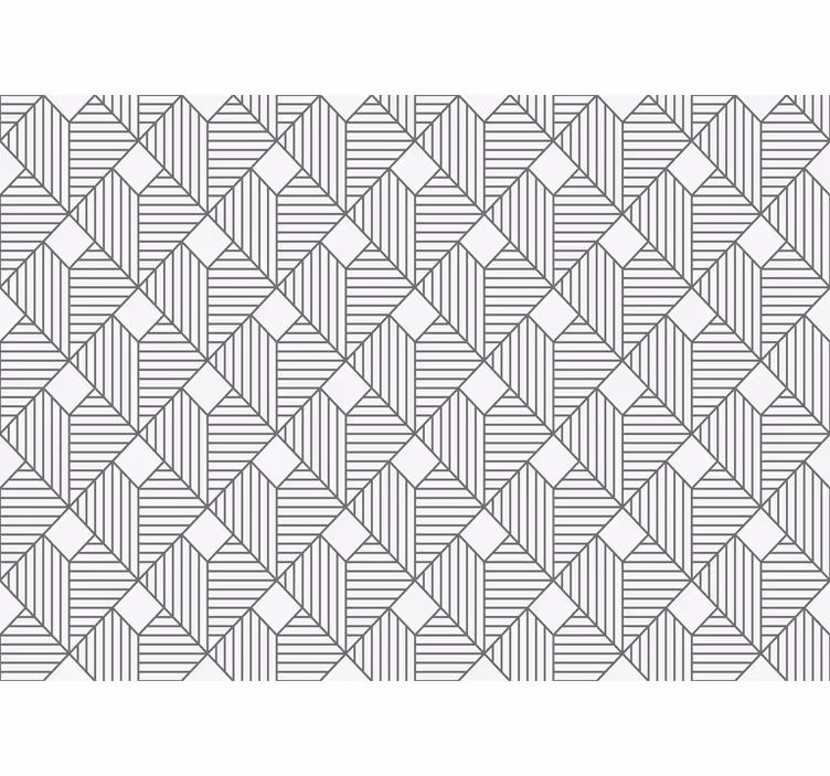 Outdoor roller blind in white geometric design - TenStickers
