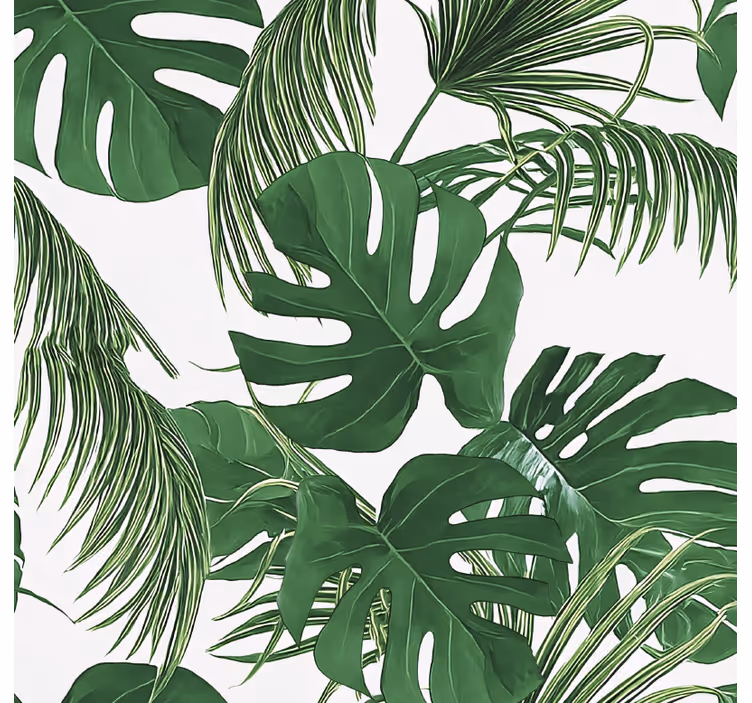 Outdoor roller blind tropical leaves pattern - TenStickers