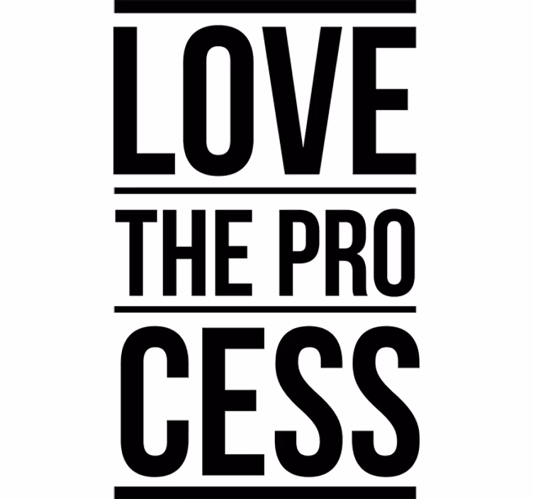 Office roller blind love the process - TenStickers