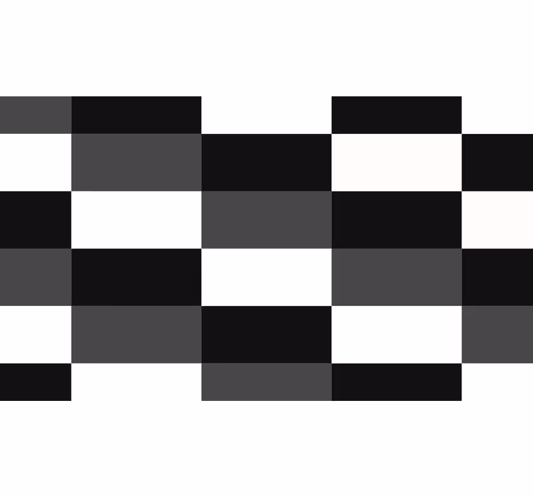 Office roller blind in white gray and black rectangles - TenStickers