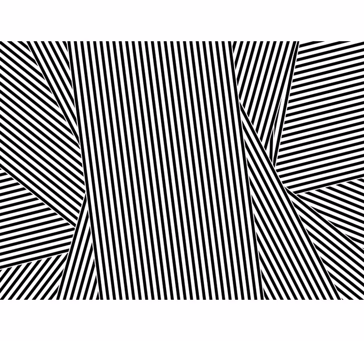 Office roller blind black and white striped rug - TenStickers