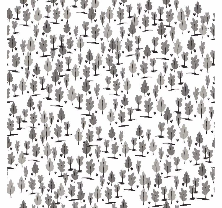 Living room roller blind little trees kinfolk design - TenStickers