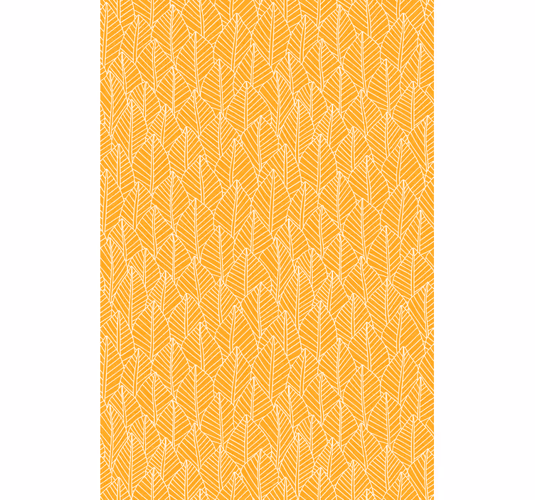 Living room roller blind in orange brookes leaf pattern - TenStickers