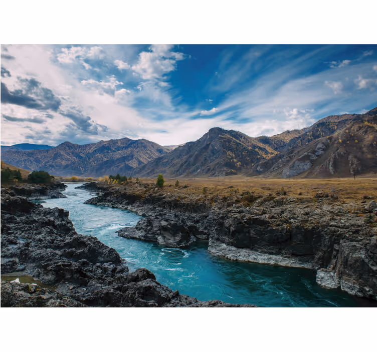 Bedroom roller blind river in andes - TenStickers