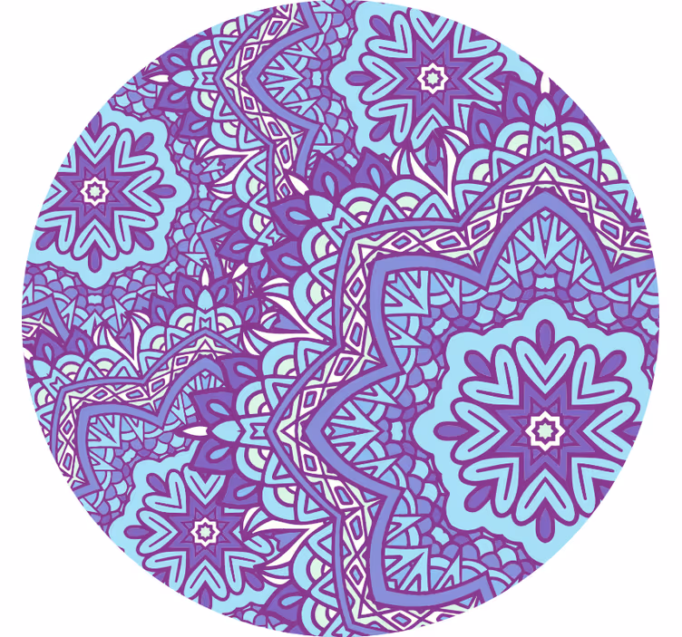 Bedroom roller blind in blue and purple mandala - TenStickers