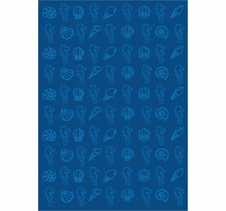 Bedroom roller blind with shells and sea horses - TenStickers