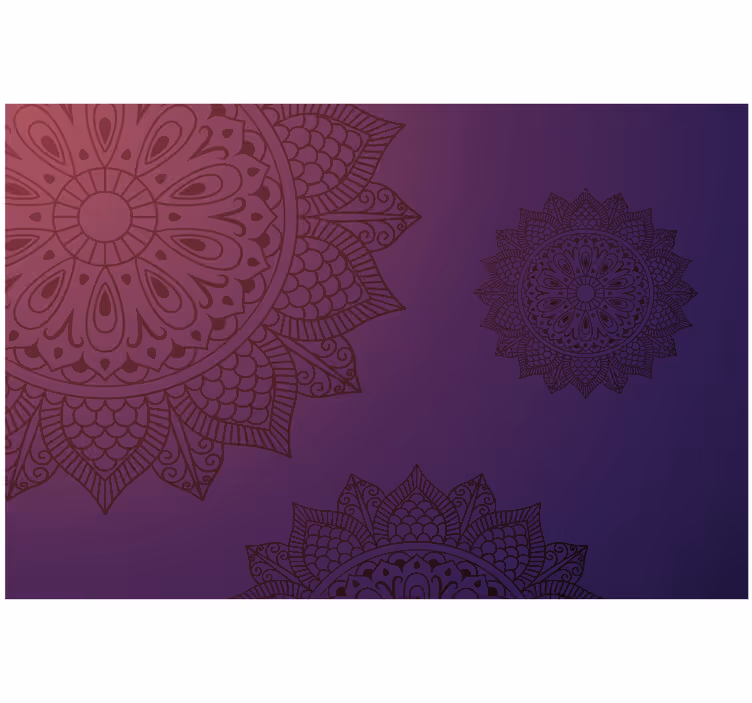 Bright mandala blue and light bedroom roller blind - TenStickers