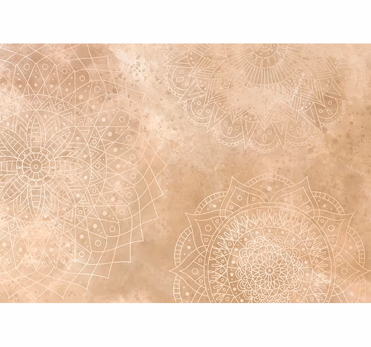 Living room roller blind vintage mandalas design - TenStickers