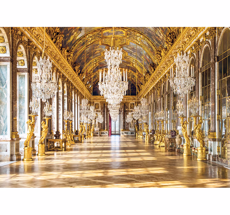 Living room roller blind versailles castle design - TenStickers