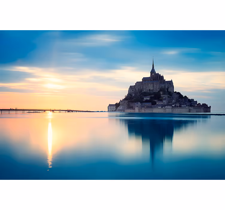 Living room roller blind mont saint-michel - TenStickers