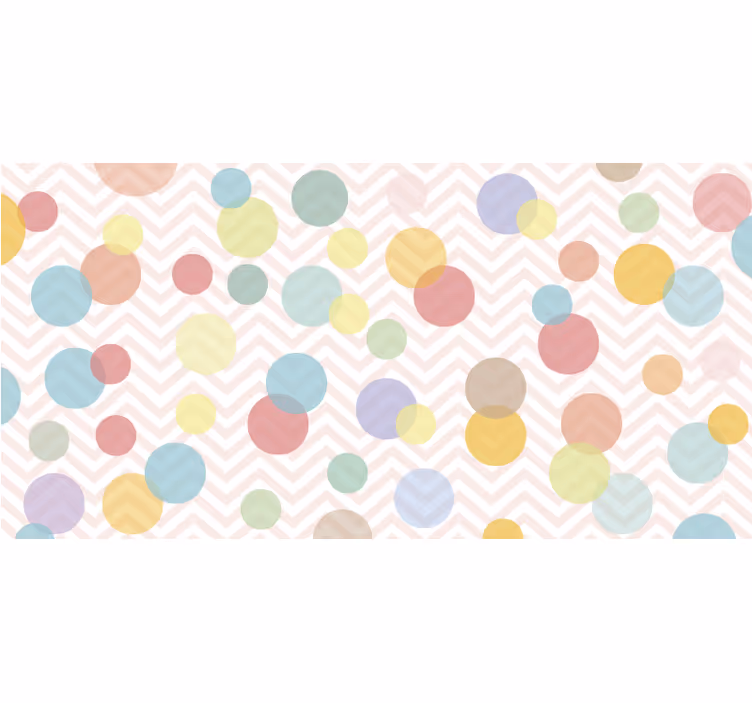 Kids roller blind colorful polka dot chevron - TenStickers