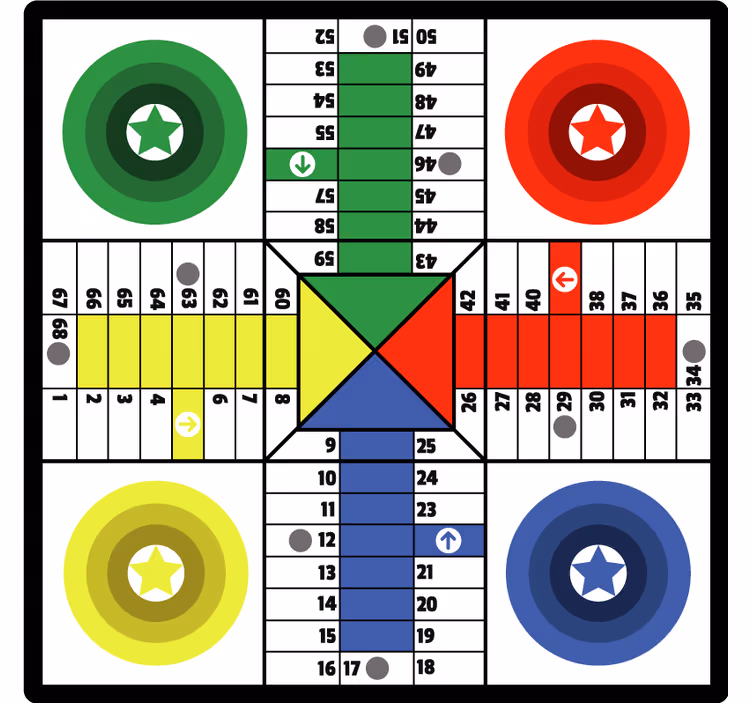 Kids roller blind parchis game design - TenStickers