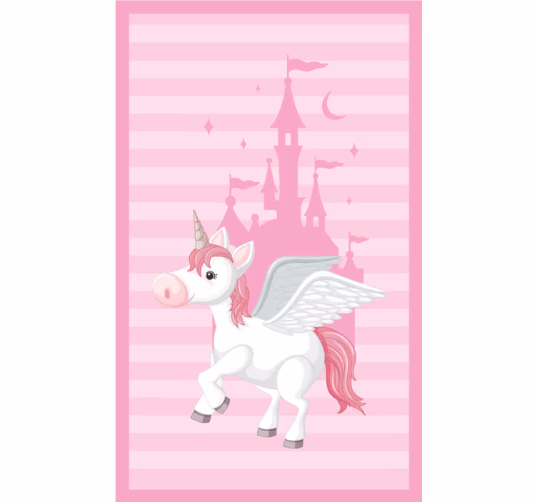 Kids roller blind unicorn and princess castle - TenStickers