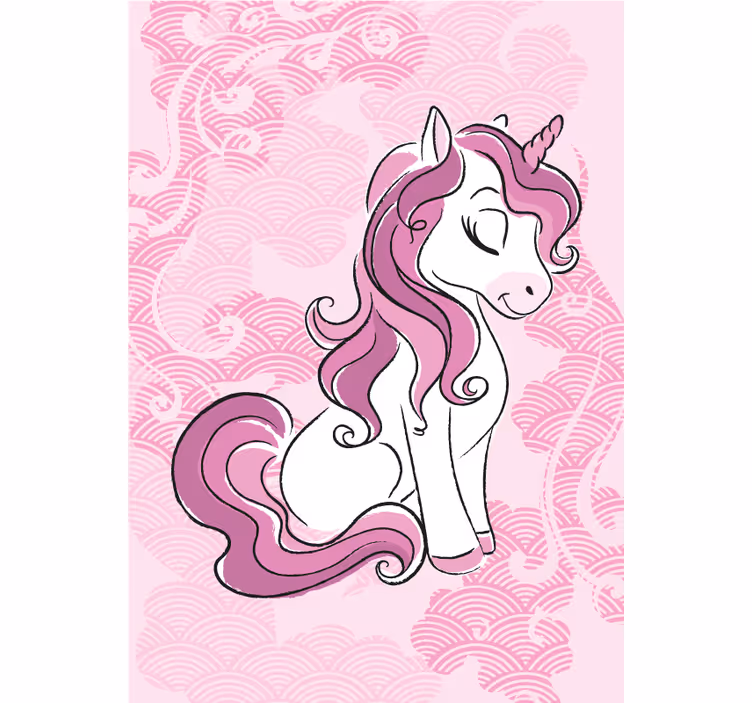 Kids roller blind unicorn leaping on clouds - TenStickers