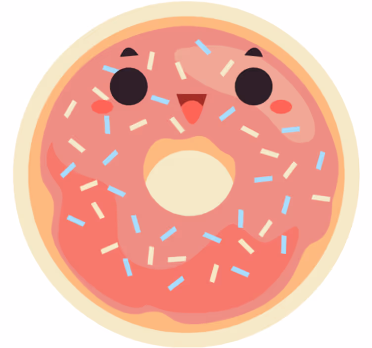 Kids roller blind anime doughnuts design - TenStickers