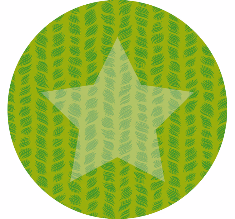 Kids roller blind vinyl rug star in a circle - TenStickers