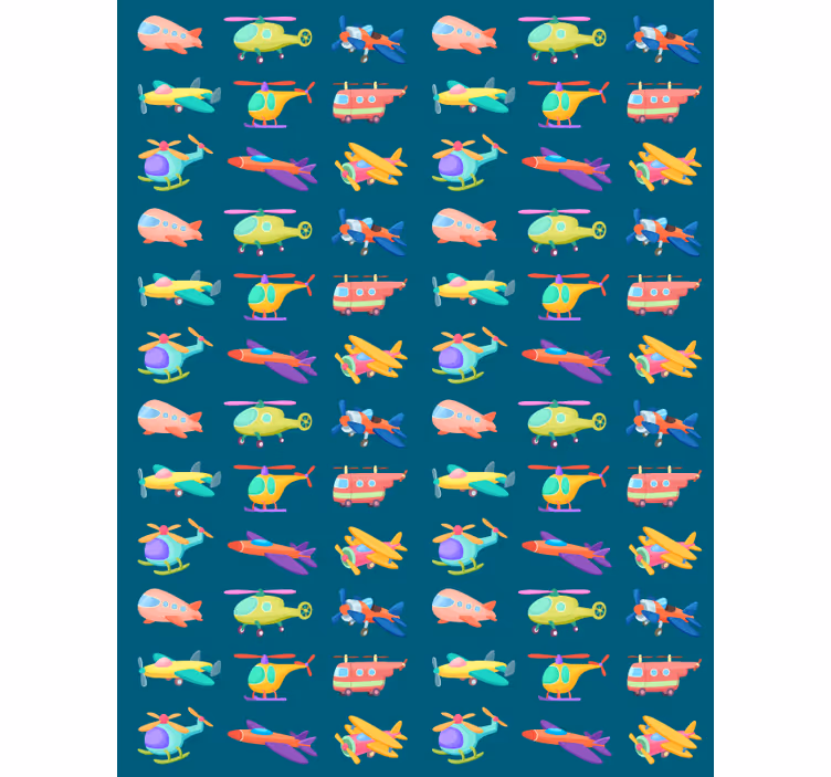Kids roller blind colorful planes and aircraft - TenStickers