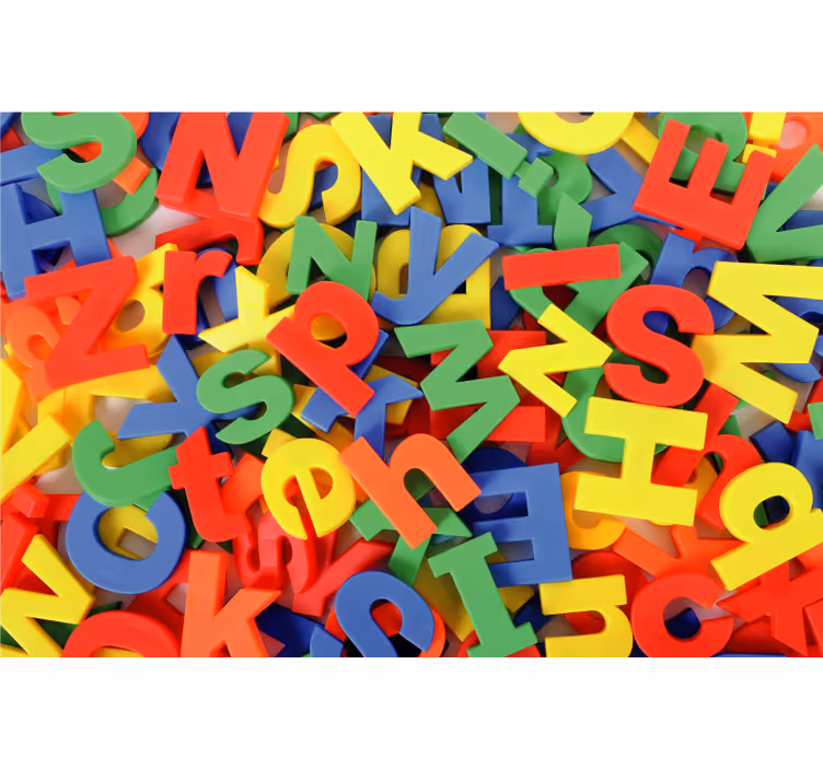 Kids roller blind alphabet vinyl rug - TenStickers