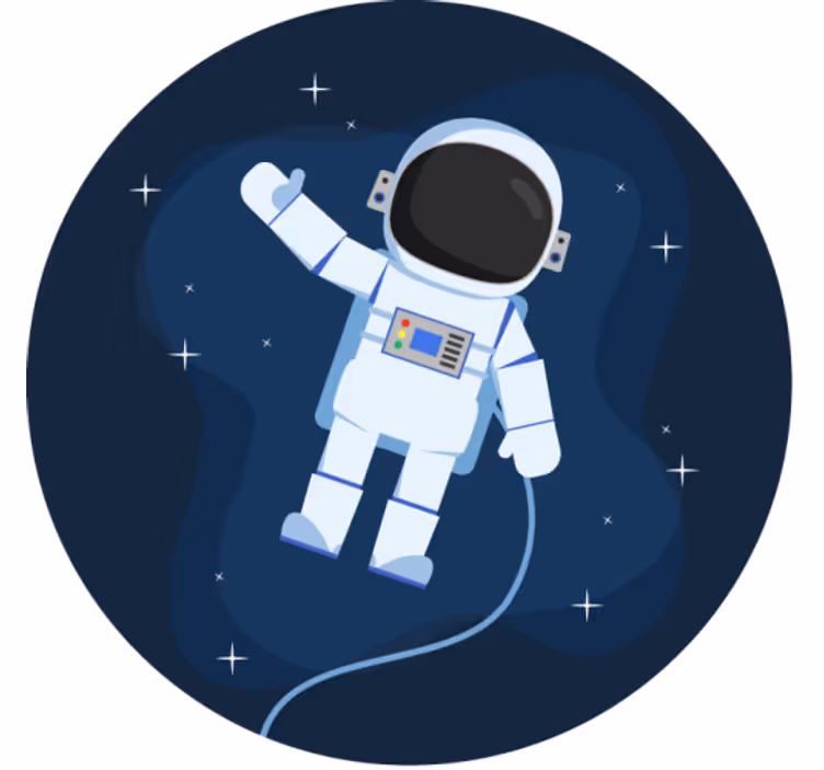 Kids roller blind with floating spaceman design - TenStickers