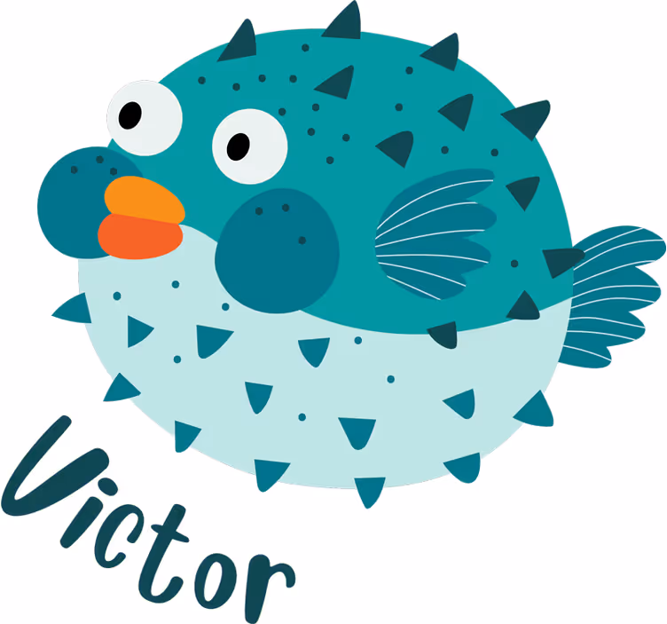 Kids roller blind balloon fish - TenStickers